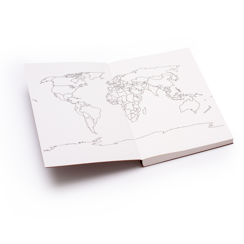100% Recycled Paper World Travel Journal