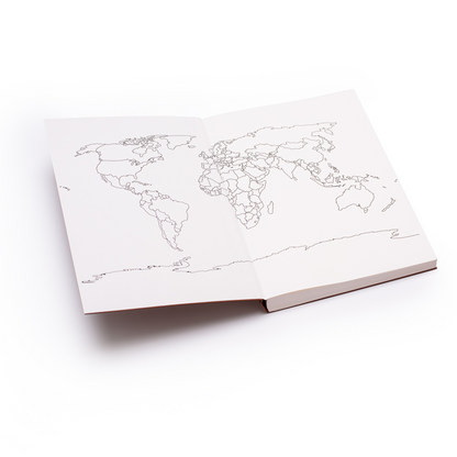 100% Recycled Paper World Travel Journal