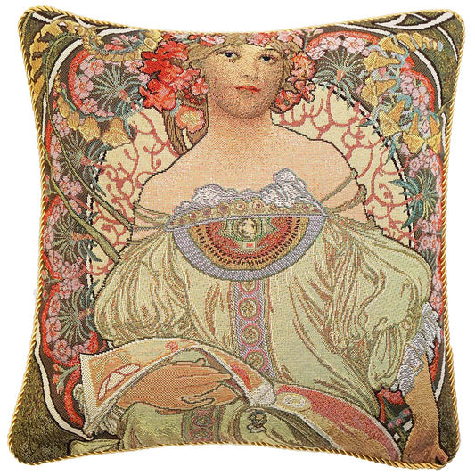 Alphonse Mucha Day Dream - Cushion Cover Art 45cm*45cm-0
