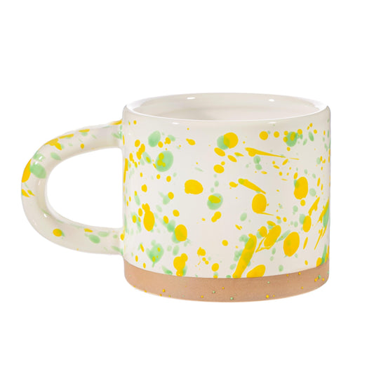 Yellow and Green Splatterware Mug-0