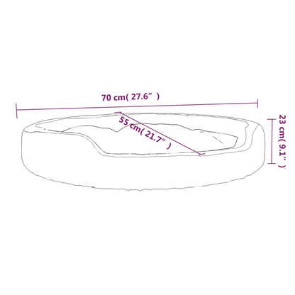 vidaXL Dog Bed Black 70x55x23 cm Plush