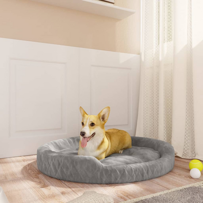 vidaXL Dog Bed Grey 90x70x23 cm Plush