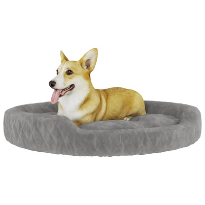 vidaXL Dog Bed Grey 90x70x23 cm Plush