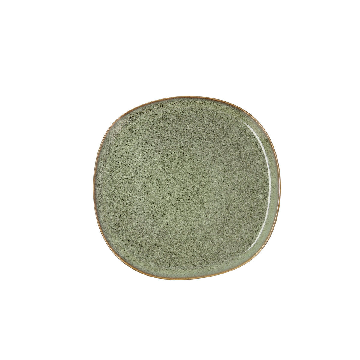 Platt skål Bidasoa Ikonic Grön Keramik 20,2 x 19,7 cm (6 antal) (Pack 6x)-0