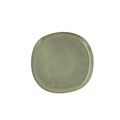 Platt skål Bidasoa Ikonic Grön Keramik 20,2 x 19,7 cm (6 antal) (Pack 6x)-0
