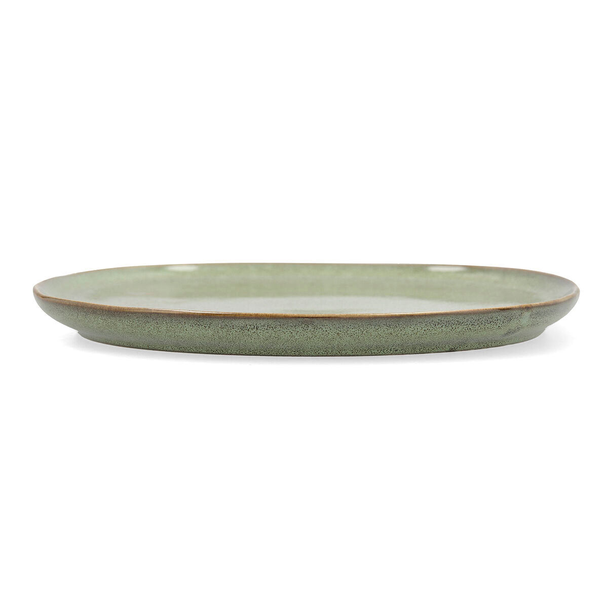 Platt skål Bidasoa Ikonic Grön Keramik 20,2 x 19,7 cm (6 antal) (Pack 6x)-1