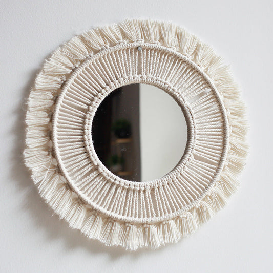 Macrame Mandala Wall Mirror-0